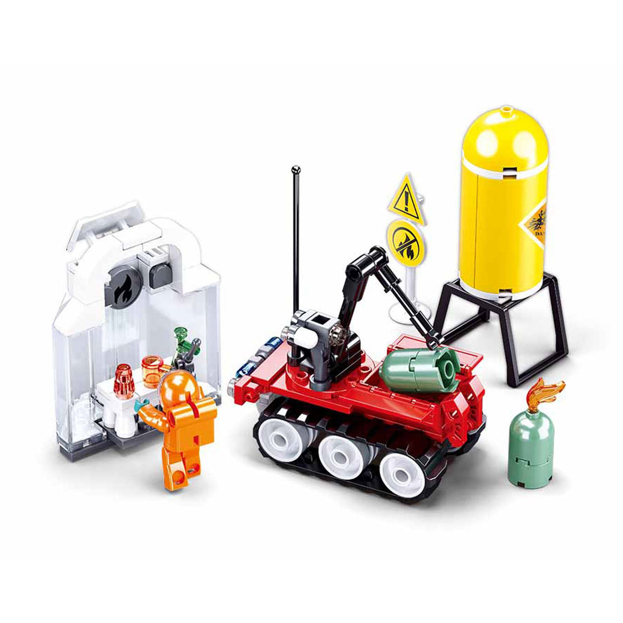 Sluban brandweer robot oefening