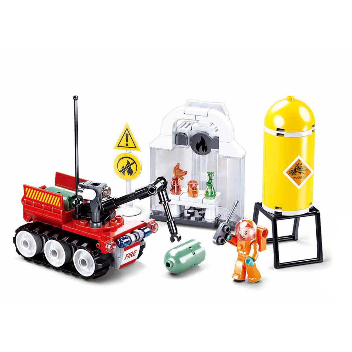 Sluban brandweer robot oefening