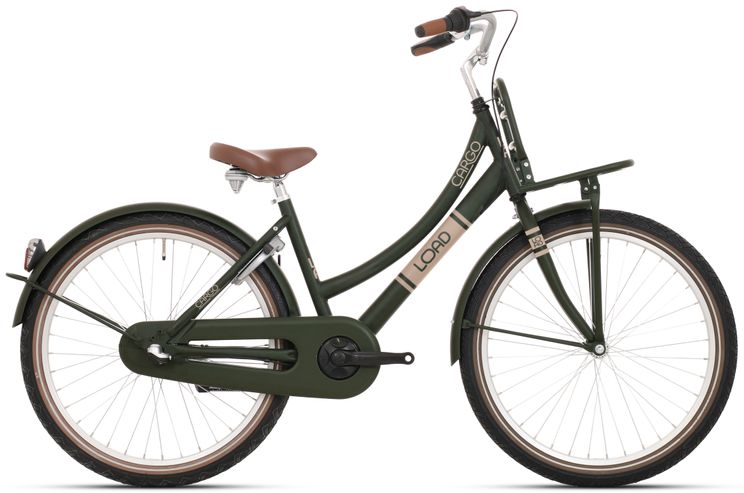 Bikefun kinderfiets 26 load met 3 versnellingen remnaaf - elegance green mat