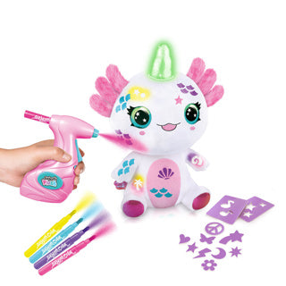 Airbrush pluche axolotlcorn oplichtend