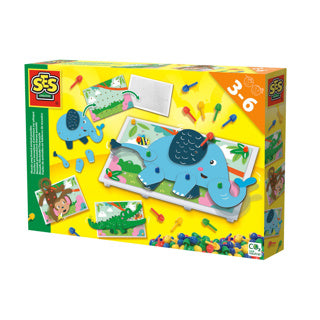 SES Mozaïek Pinnenbord Dieren Puzzels