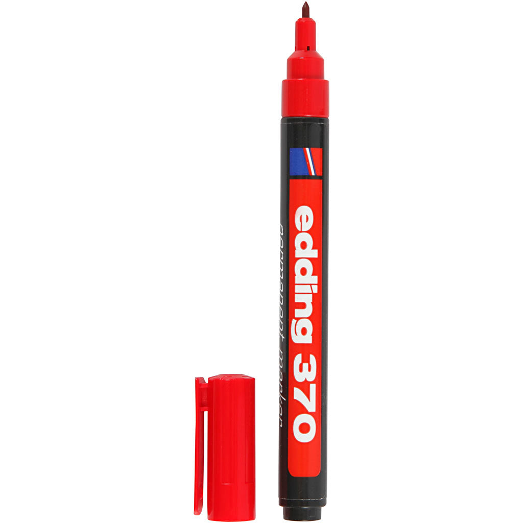 Edding 370 stift, lijndikte 1 mm, rood, 1 stuk