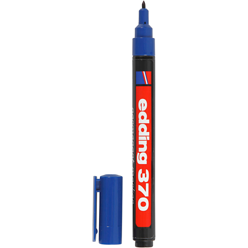 Edding 370 stift, lijndikte 1 mm, blauw, 1 stuk