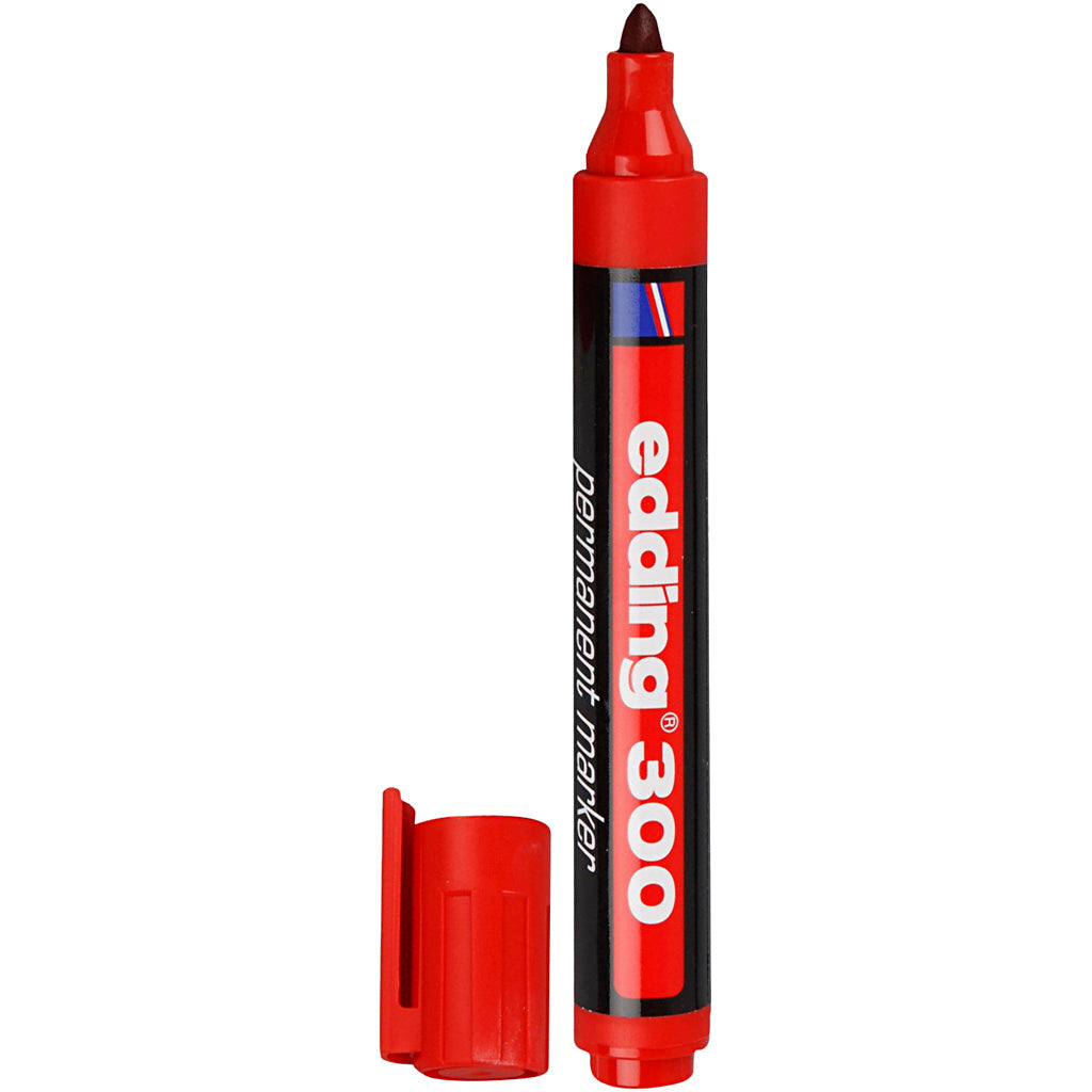 Edding 300 marker, lijndikte 1,5-3 mm, rood, 1 stuk