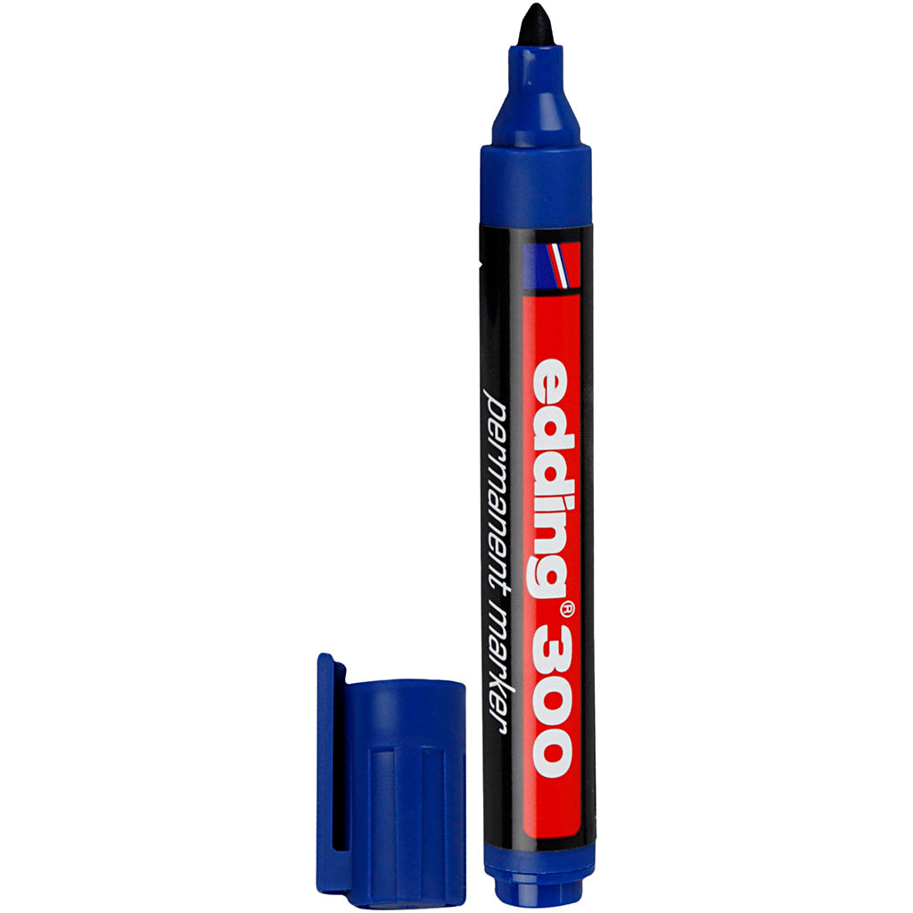 Edding 300 marker, lijndikte 1,5-3 mm, blauw, 1 stuk