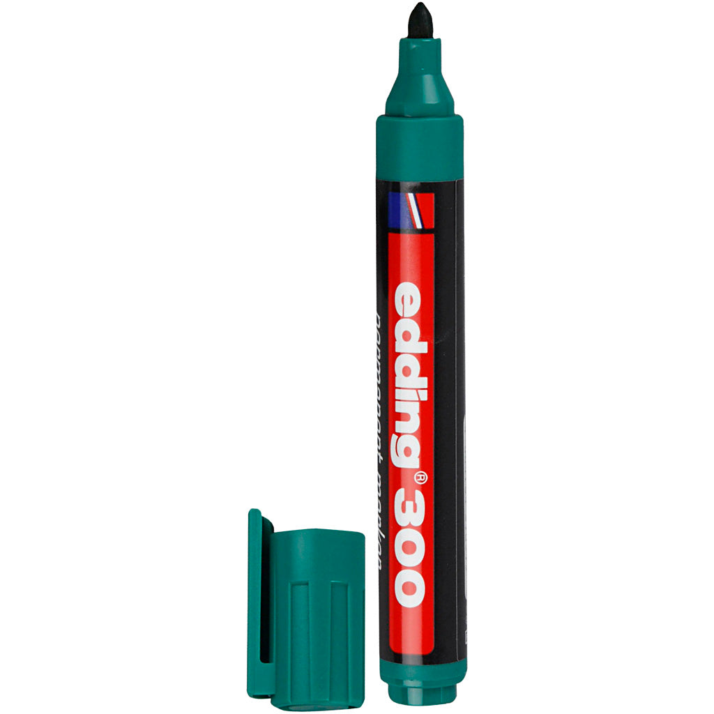 Edding 300 marker, lijndikte 1,5-3 mm, groen, 1 stuk