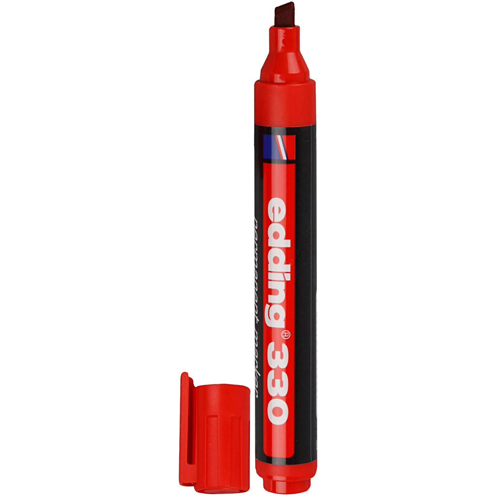 Edding 330 marker, lijndikte 1-5 mm, rood, 1 stuk