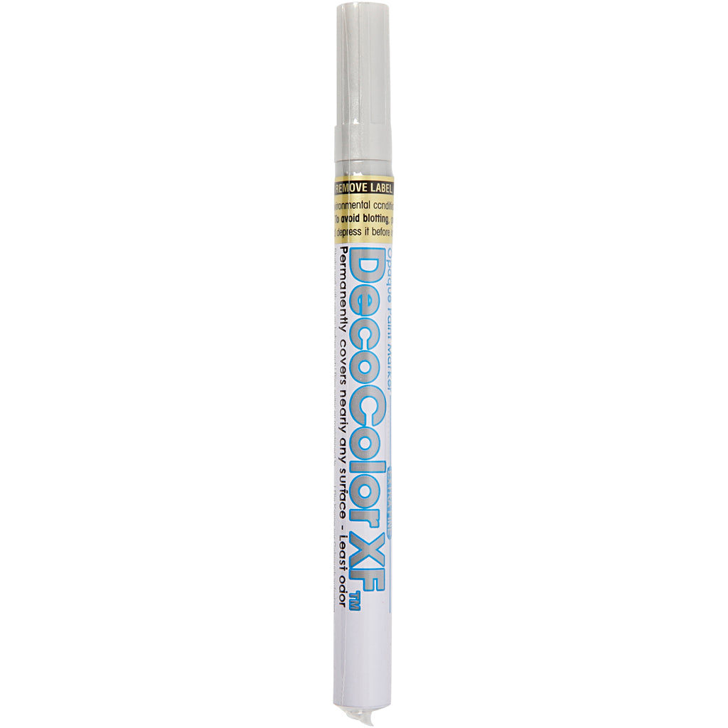 Deco stift, lijndikte 0,8 mm, zilver, 1 stuk