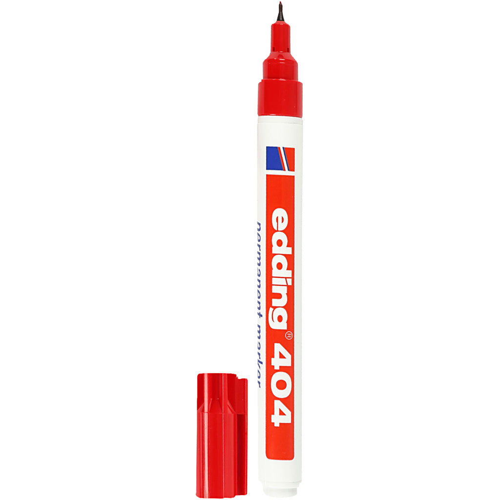 Edding 404 marker, lijndikte 0,75 mm, rood, 1 stuk