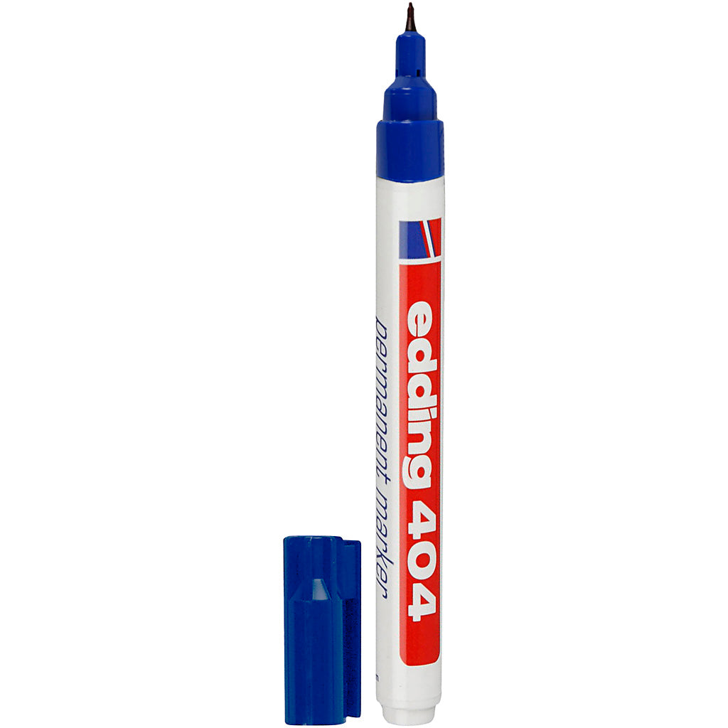 Edding 404 marker, lijndikte 0,75 mm, blauw, 1 stuk