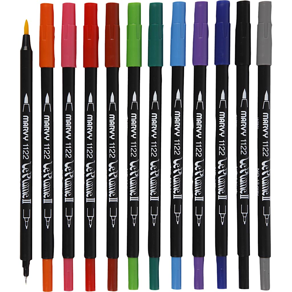 Le plume ii markers, sterke kleuren, 12 stuk 1 doos