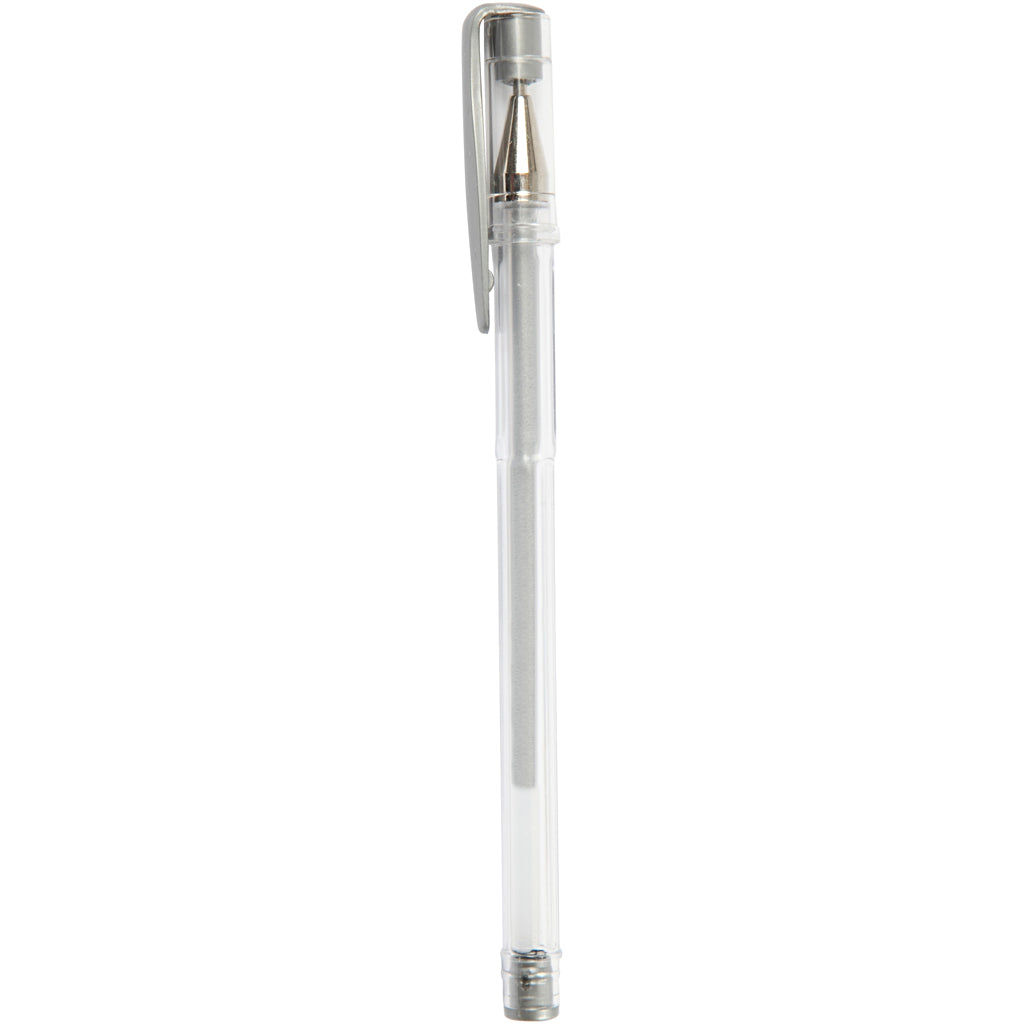 Creativ company gelpen, lijndikte 0,8 mm, zilver, 6 stuk 1 doos