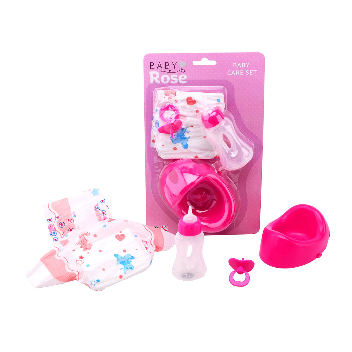 Baby rose verzorgingsset
