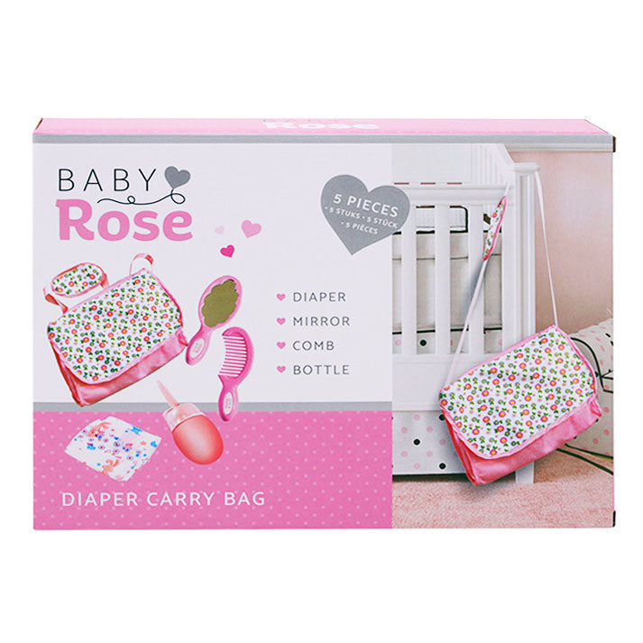Baby rose luier draagtas met accessoires