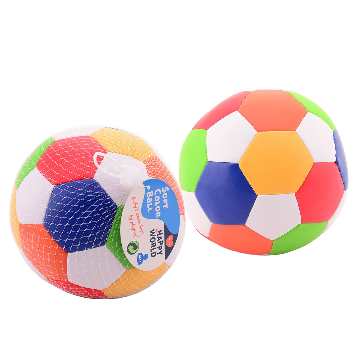 Johntoy happy world zachte bal, 15cm