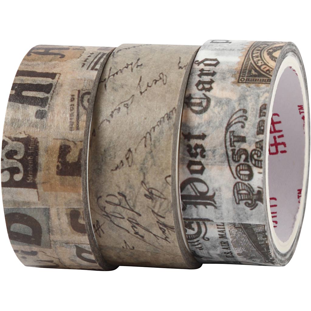 Creativ company afplaktape, correspondentie, l: 5 m, b: 15 mm, 3 rol 1 doos