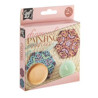 Diamond painting onderzetters maken 2 stuks 9,5x9x5 cm