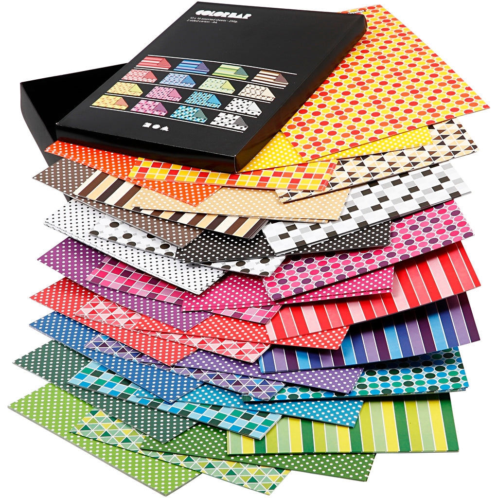 Creativ company color bar papier, a4, vel 210x297 mm, 100 gr, diverse kleuren, 16x10 vel 1 doos