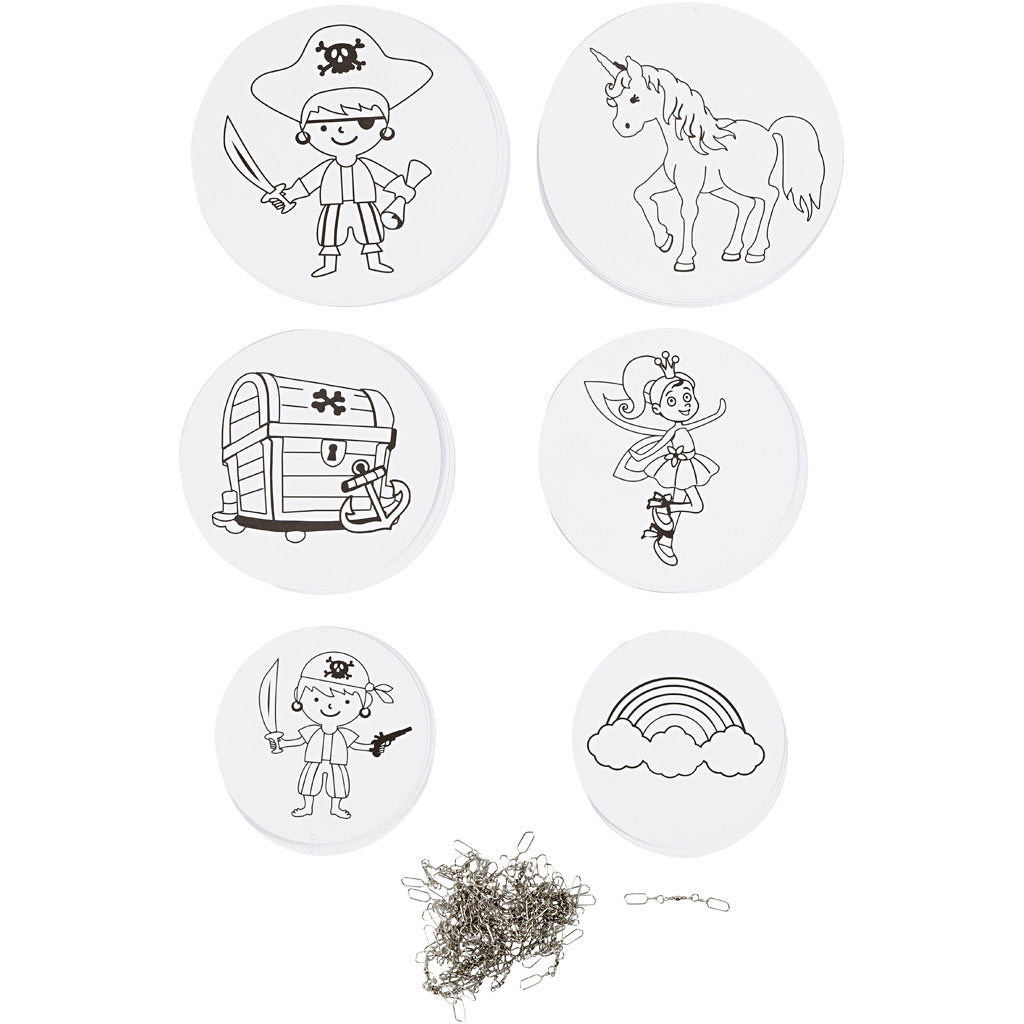 Creativ company mobielen met motief, d 12+15+18 cm, 300 gr, wit, 20 set 1 doos
