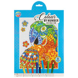Creative craft group kleuren op nummer 23x30,5cm 8 potloden 3 assorti