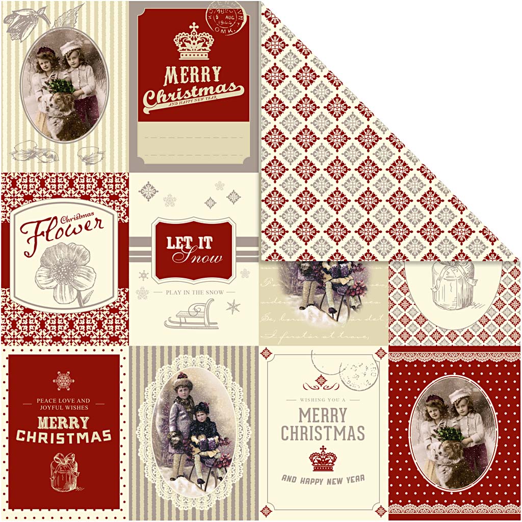 Vivi gade designpapier, vel 30,5x30,5 cm, 120 gr, 5 vel 1 doos