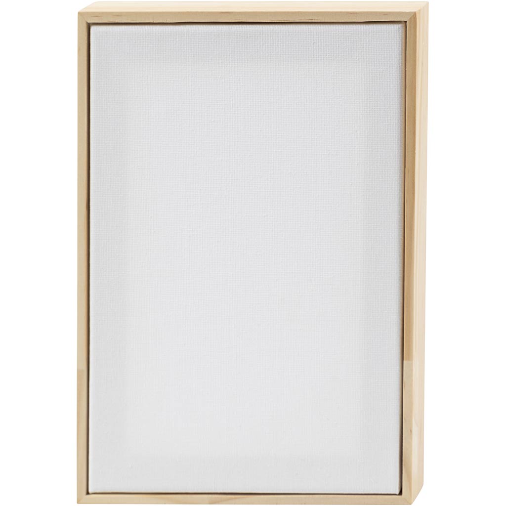 Creativ company gespannen canvas met lijst, afm 15,8x23,8 cm, 280 gr, wit, 1 stuk