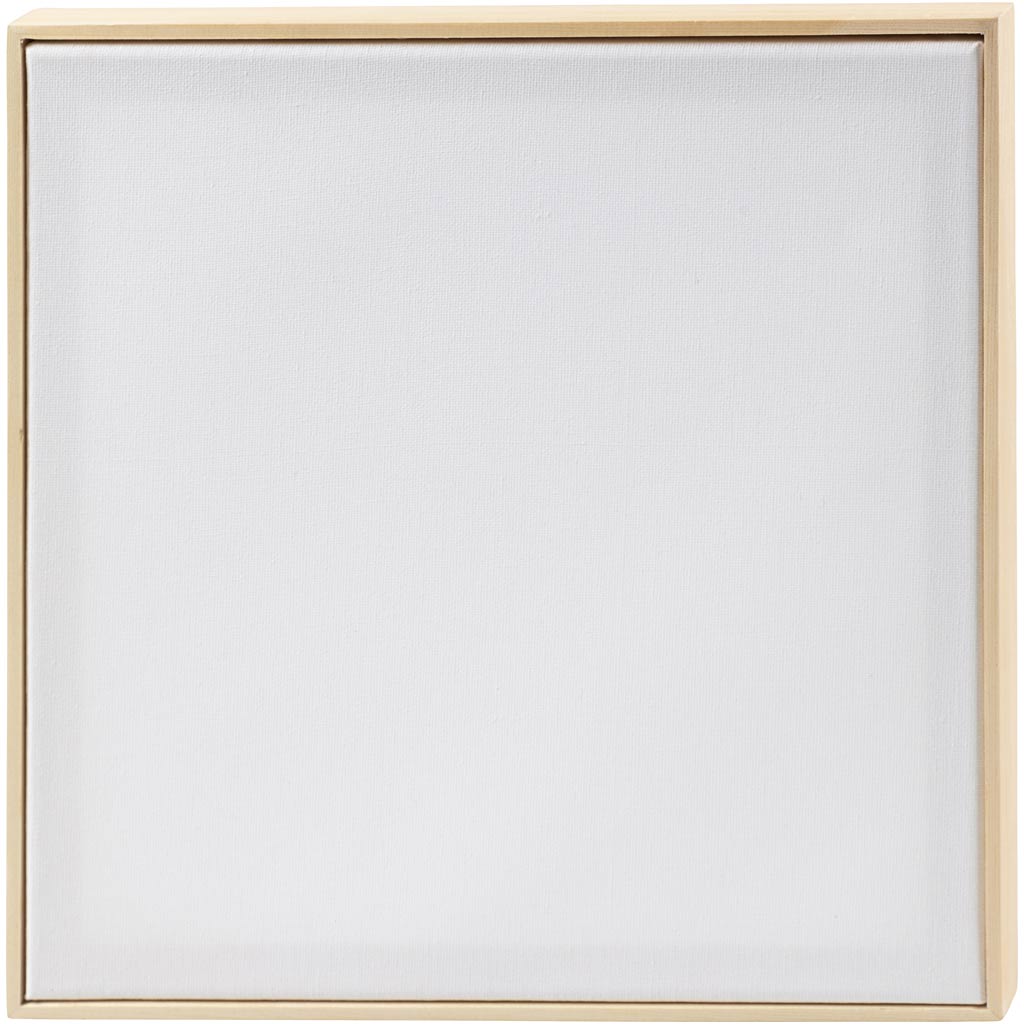 Creativ company gespannen canvas met lijst, afm 30x30 cm, 280 gr, wit, 1 stuk