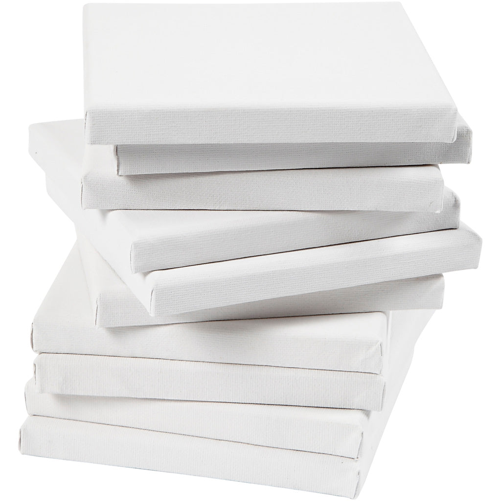 Creativ company gespannen canvas, d: 1,6 cm, afm 20x20 cm, 280 gr, wit, 80 stuk 1 doos