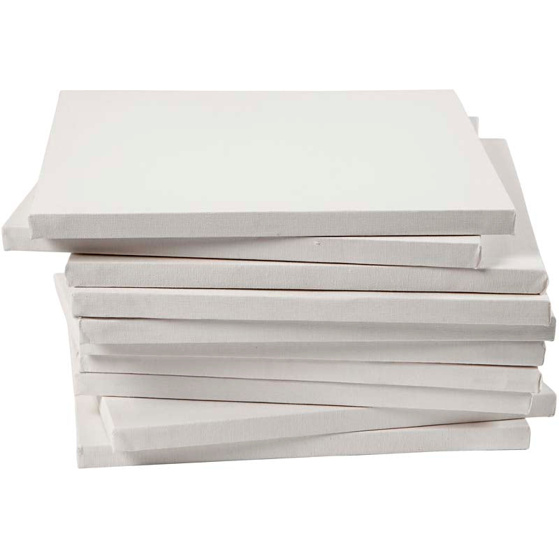 Creativ company gespannen canvas, d: 1,6 cm, afm 30x30 cm, 280 gr, wit, 40 stuk 1 doos