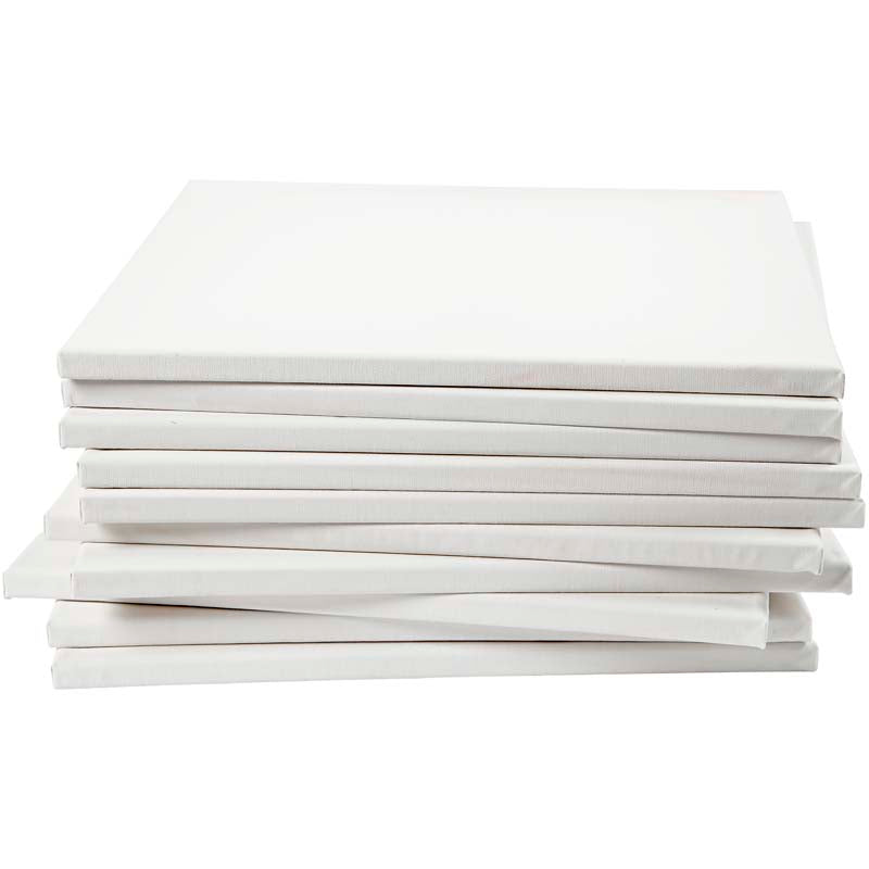 Creativ company gespannen canvas, d: 1,6 cm, afm 40x40 cm, 280 gr, wit, 40 stuk 1 doos
