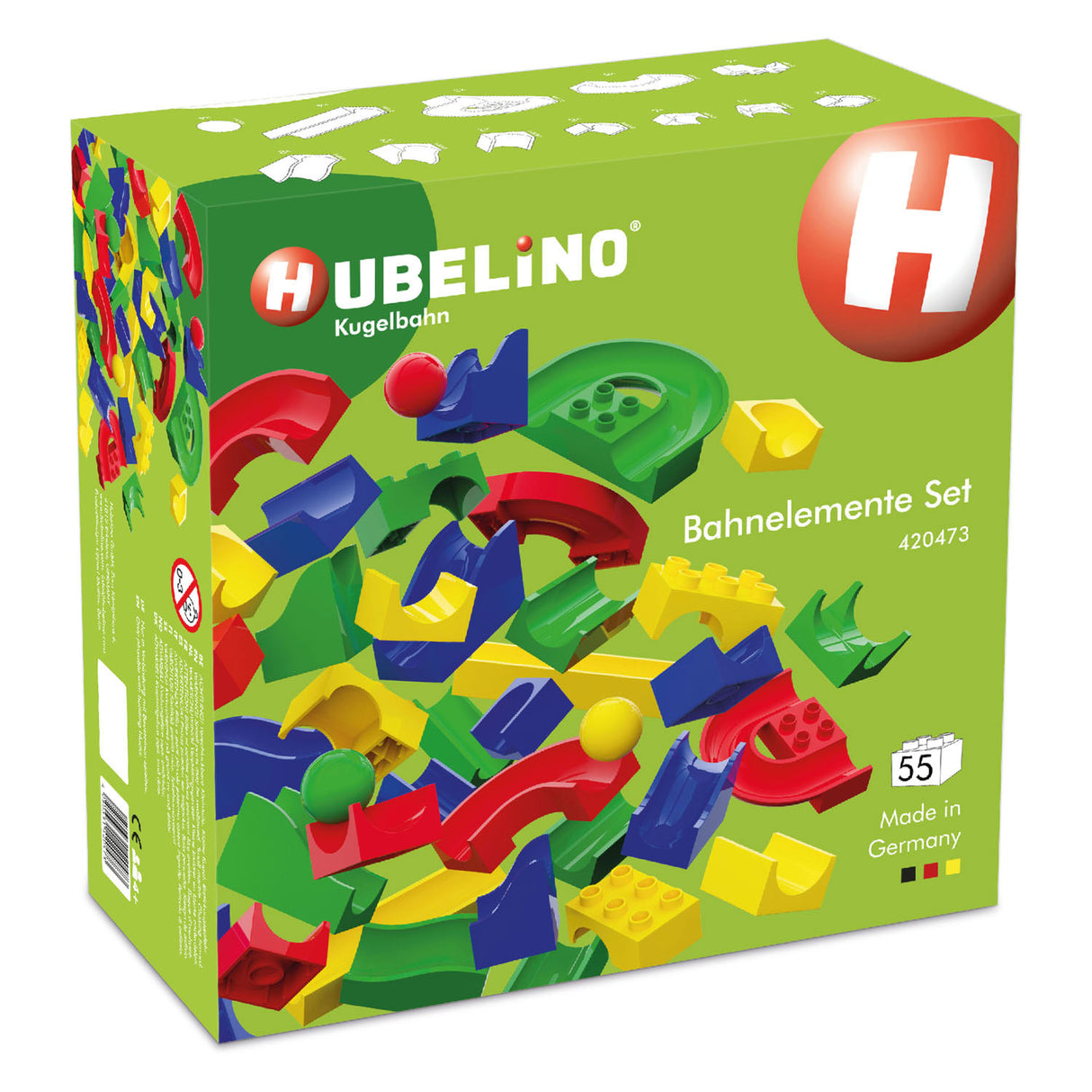 Hubelino knikkerbaan baanelementen, 55dlg.