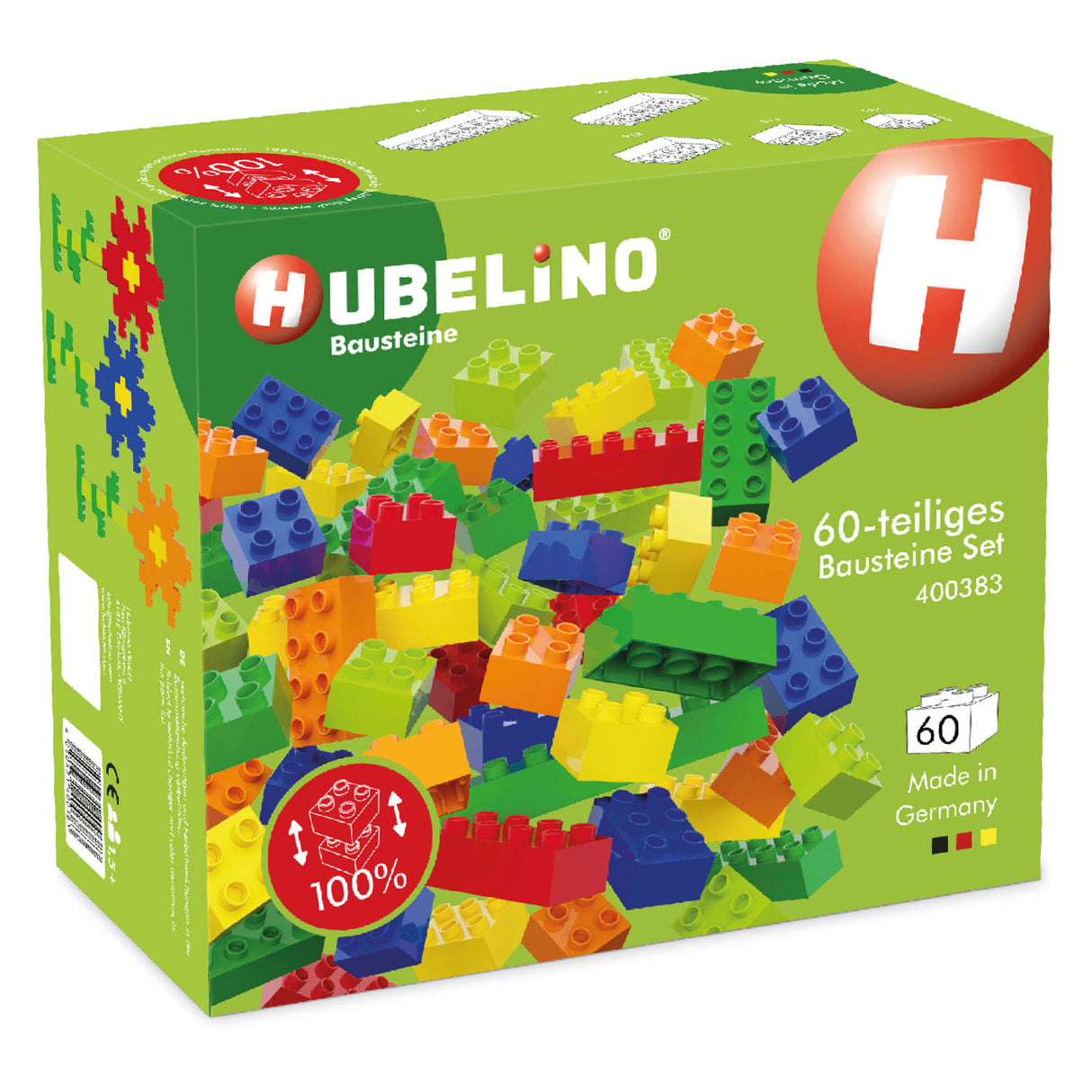 Hubelino bouwstenenset, 60dlg.