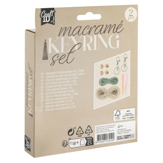 Creative craft group macrame sleutelhangers, 2st.