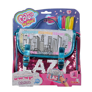 Color me mine swap briefcase + markers