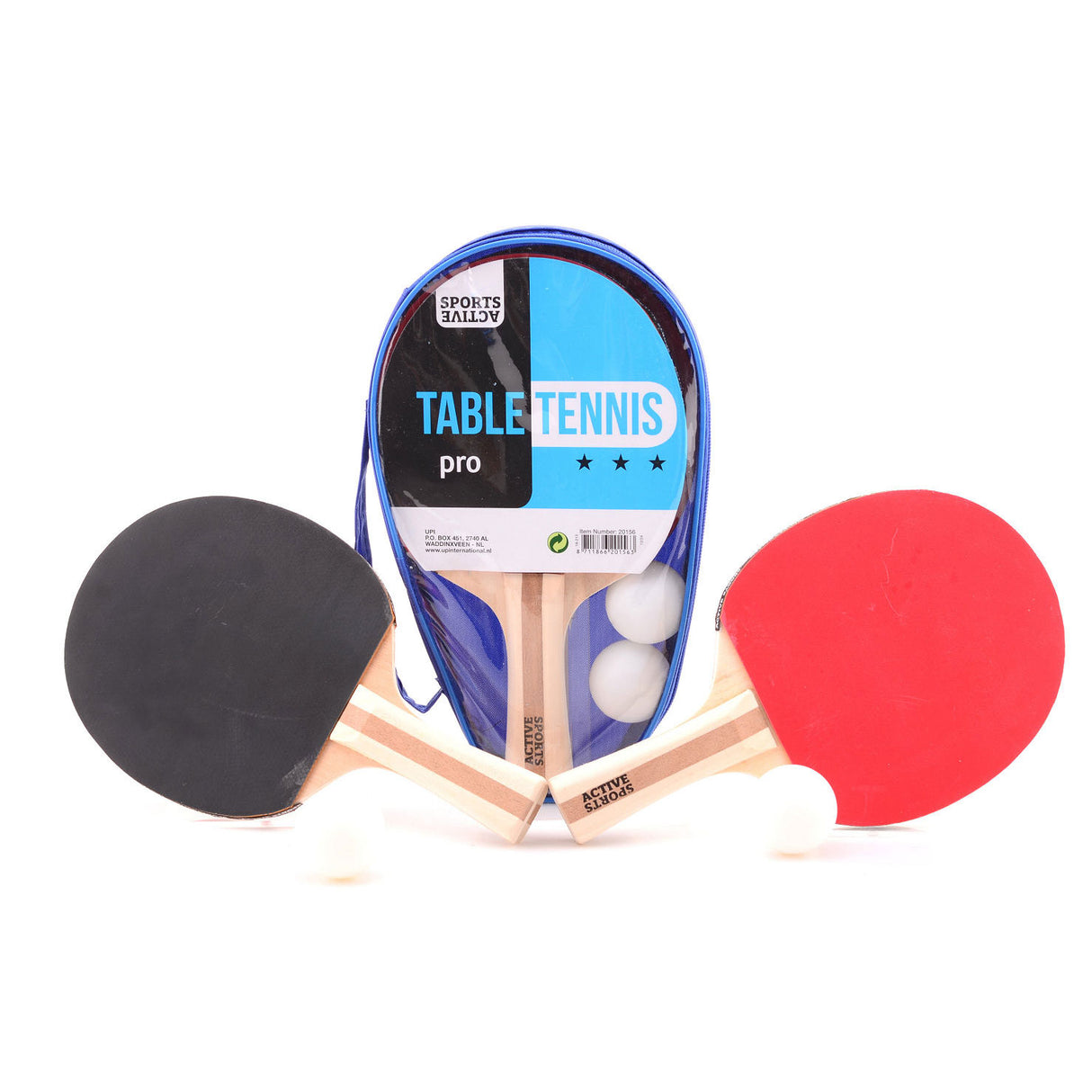 Sports active tafeltennisset in draagtas