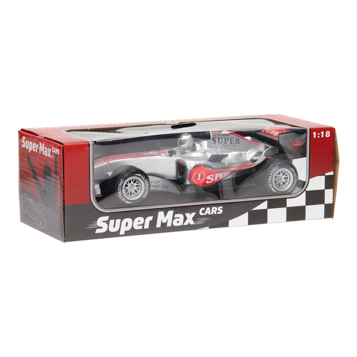 Johntoy f1 raceauto met licht en geluid zilver