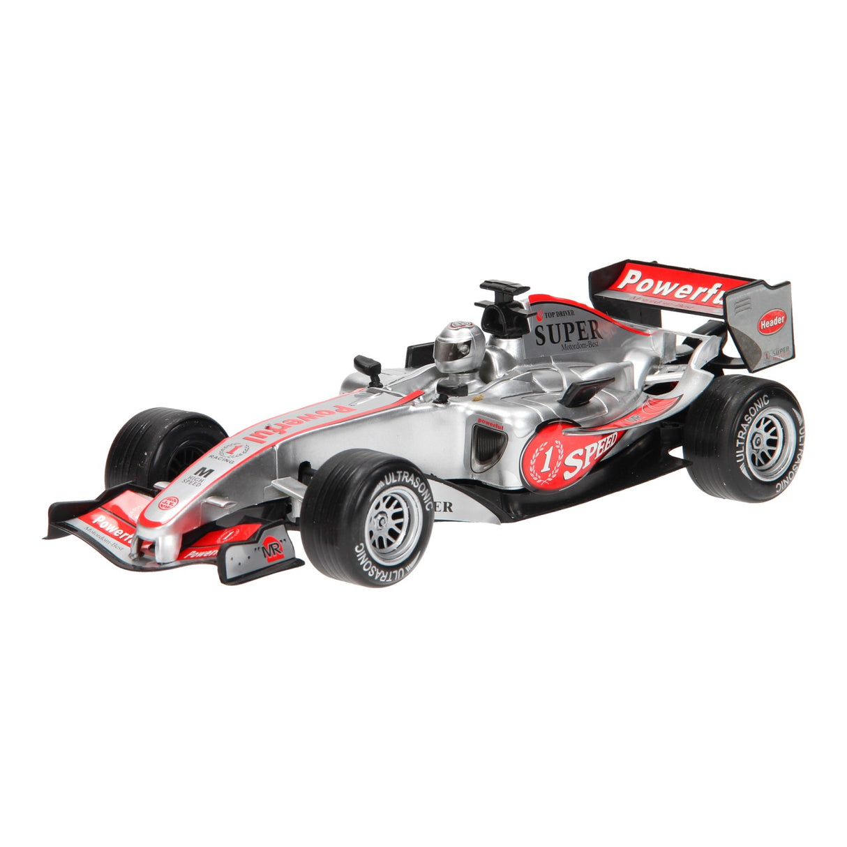 Johntoy f1 raceauto met licht en geluid zilver