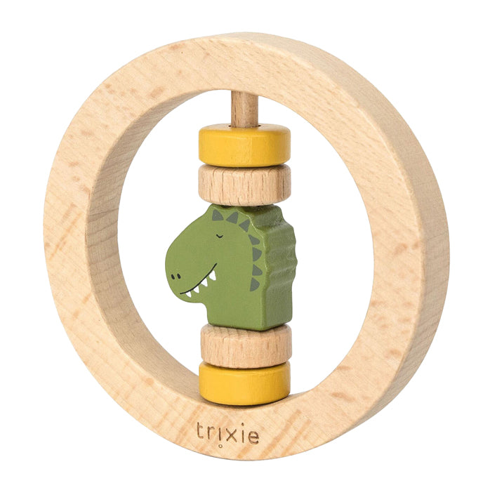 Trixie houten rammelaar - mr. dino