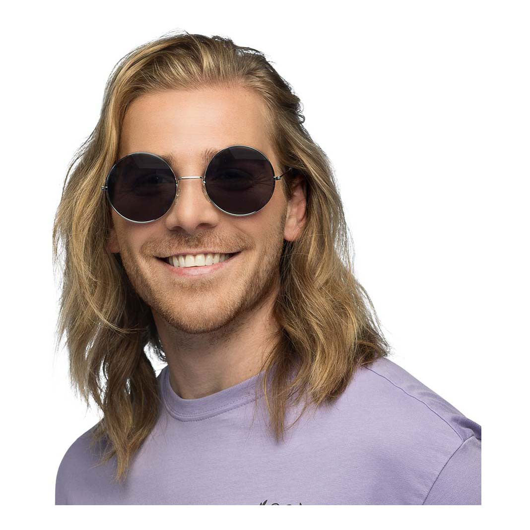 Boland partybril hippie xl grijs