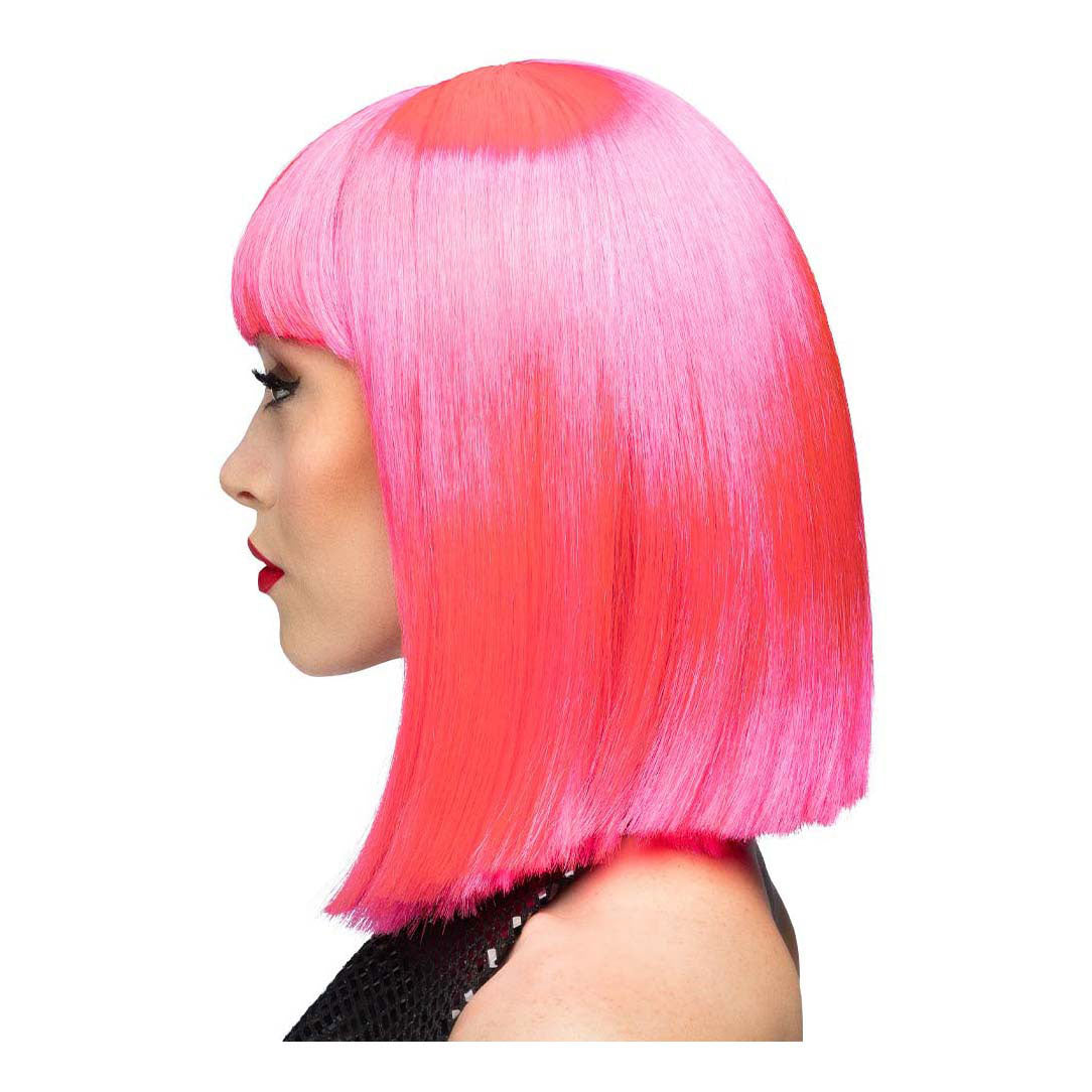 Boland pruik dance neon roze