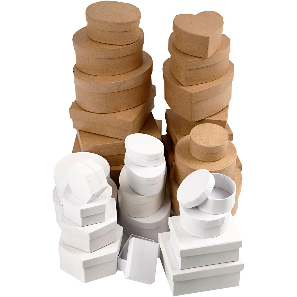 Creativ company dozen, afm 6,5-18 cm, bruin, wit, 30 stuk 1 set