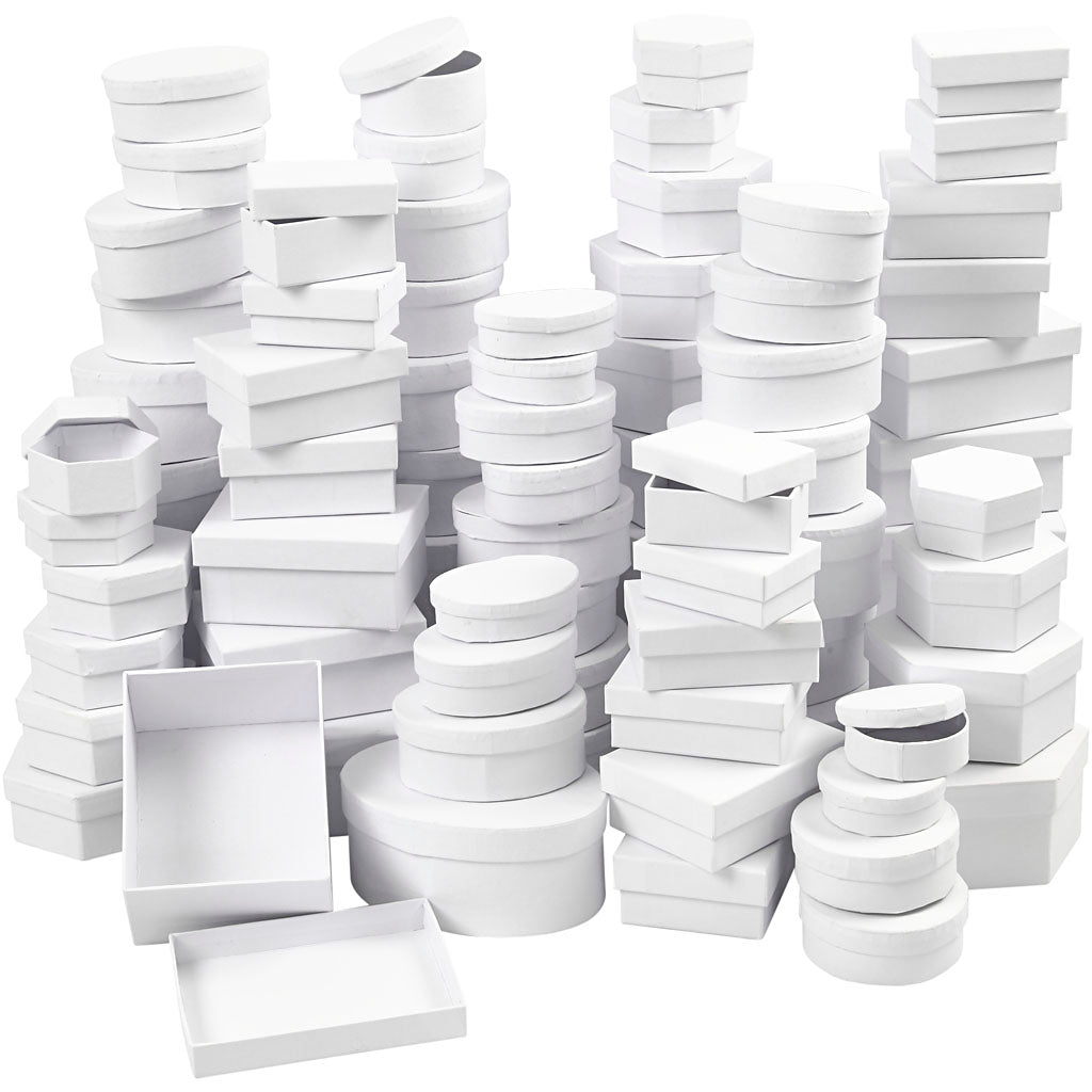 Creativ company dozen, d 5,5-16 cm, inhoud kan bestaan, wit, 168 div 1 doos