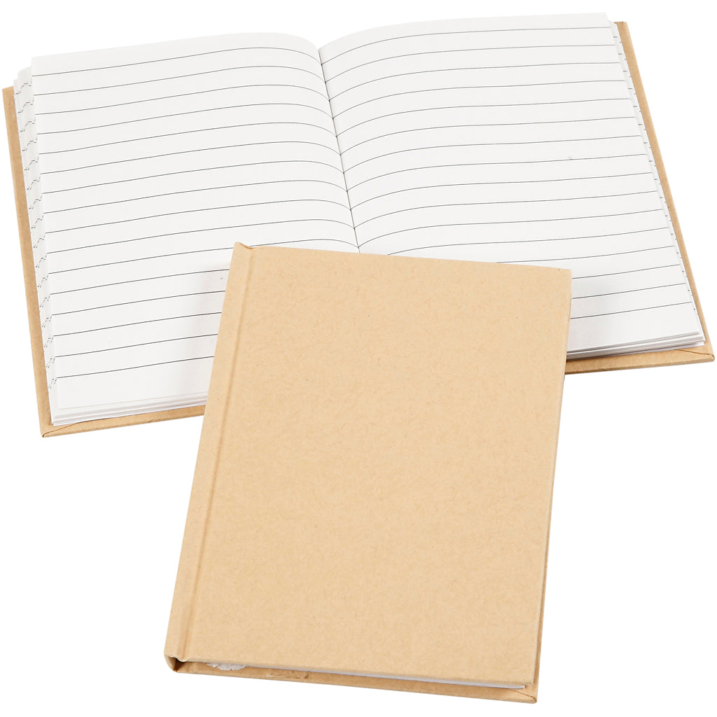 Creativ company notitieboek, a6, vel 105x148 mm, 60 gr, bruin, 1 stuk