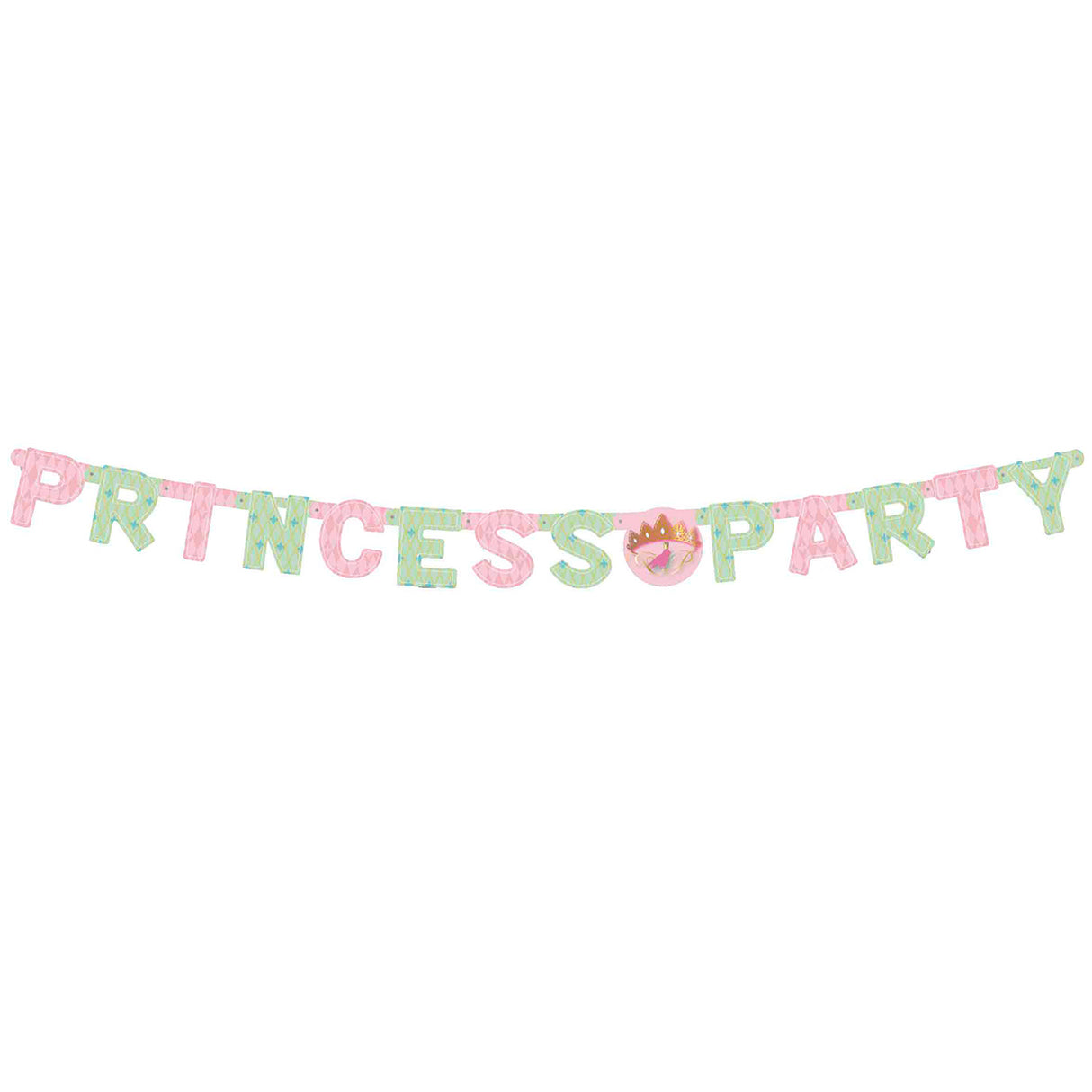 Haza witbaard letterguirlande princess party