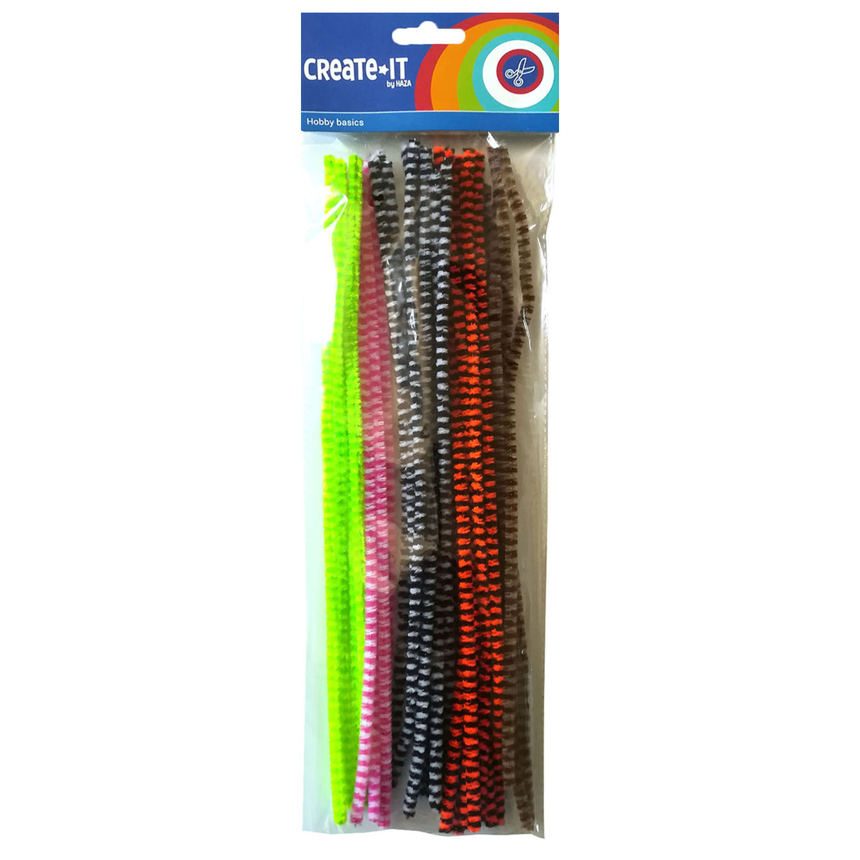 Haza witbaard chenille dierenmix, 50st.