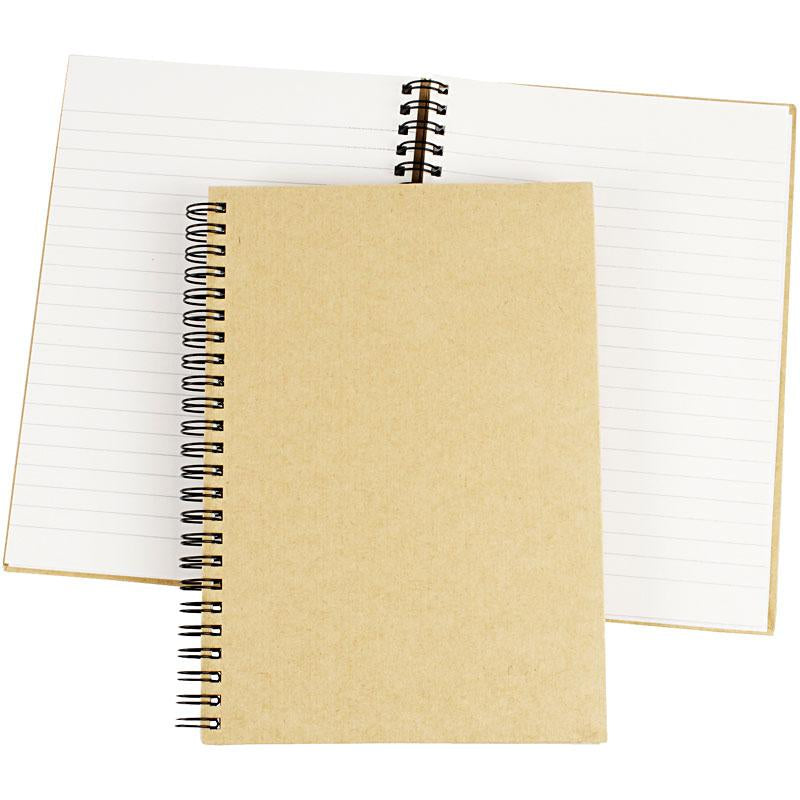 Creativ company spiraal gebonden notitieboek, a5, vel 148x210 mm, 60 gr, bruin, 1 stuk