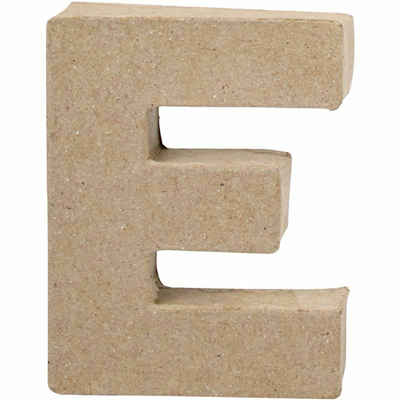 Letter Papier-maché - E, 10cm