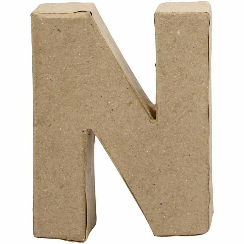 Creativ company letter, n, h: 10 cm, b: 7,8 cm, dikte 2 cm, 1 stuk