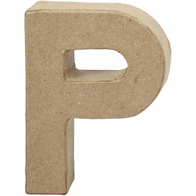 Letter Papier-maché - P, 10cm