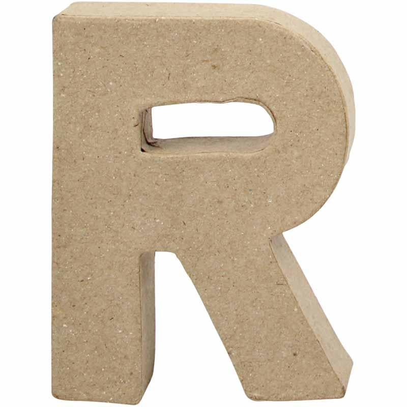 Letter Papier-maché - R, 10cm